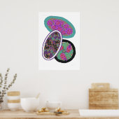 ヴィンテージの花模様,エレガントアールヌーボー ポスター (キッチン)