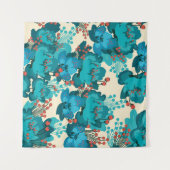 ヴィンテージの花模様 タペストリー (正面(横))