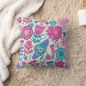 ヴィンテージの花模様。継ぎ目のない植物の質感、  クッション (ブランケット)