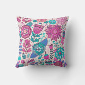 ヴィンテージの花模様。継ぎ目のない植物の質感、  クッション (裏面)