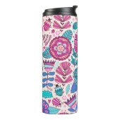 ヴィンテージの花模様。継ぎ目のない植物の質感、  タンブラー (回転左)