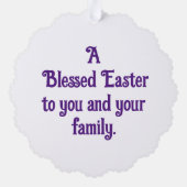 ヴィンテージの花籠紙オーナメントカード オーナメントカード (裏面)