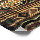 ヴィンテージの花絵を描の暗い農家 ポスター (角)