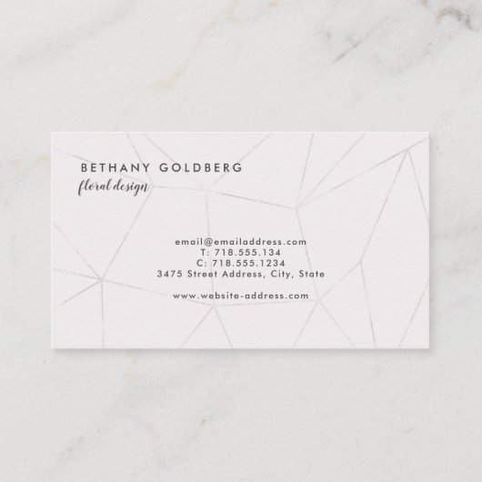 ヴィンテージの花花束の花柄の名刺 名刺 (裏面)