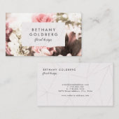 ヴィンテージの花花束の花柄の名刺 名刺 (正面/裏面)