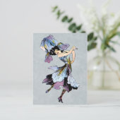 ヴィンテージの花菖花 ポストカード (スタンド正面)