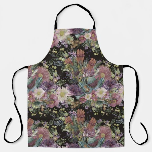 ヴィンテージの花 エプロン (正面)