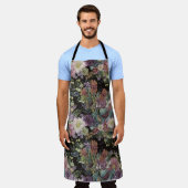 ヴィンテージの花 エプロン (着用した状態)