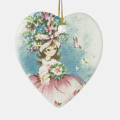 ヴィンテージの花 セラミックオーナメント (右)