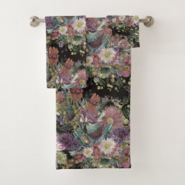 ヴィンテージの花 バスタオルセット