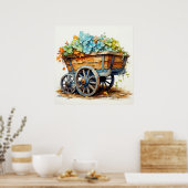 ヴィンテージの花 ポスター (キッチン)