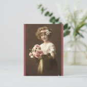 ヴィンテージの花 ポストカード (スタンド正面)