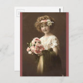 ヴィンテージの花 ポストカード (正面/裏面)