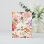 ヴィンテージの花 ポストカード (スタンド正面)