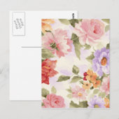 ヴィンテージの花 ポストカード (正面/裏面)