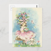 ヴィンテージの花 ポストカード (正面/裏面)