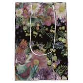 ヴィンテージの花 ミディアムペーパーバッグ (裏面)