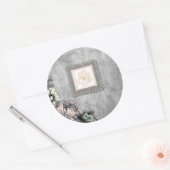 ヴィンテージの花 ラウンドシール (封筒)