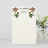 ヴィンテージの花 便箋 (スタンド正面)