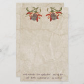 ヴィンテージの花 便箋 (正面/裏面)