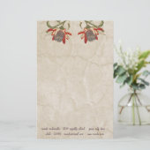 ヴィンテージの花 便箋 (スタンド正面)