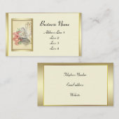 ヴィンテージの花 名刺 (正面/裏面)