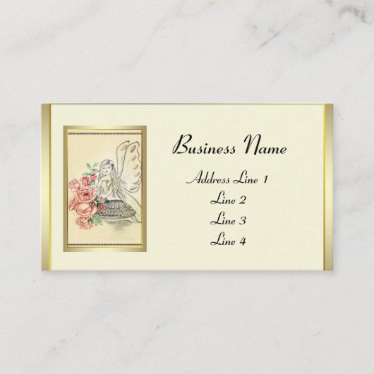 ヴィンテージの花 名刺 (正面)