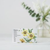 ヴィンテージの花 名刺 (スタンド正面)