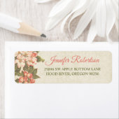 ヴィンテージの花 |差出人住所 ラベル (インサイチュ)