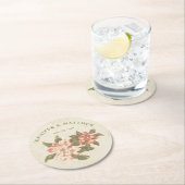 ヴィンテージの花 | 応援結婚コースター ラウンドペーパーコースター (インサイチュ)
