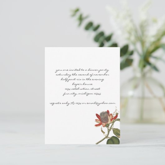 ヴィンテージの花 招待状 (スタンド正面)