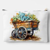 ヴィンテージの花（木製ワゴン） アクセサリーポーチ (裏面)