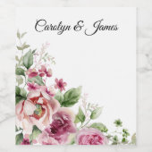 ヴィンテージの花（白） ワインラベル (シングルラベル)