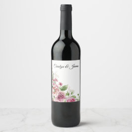 ヴィンテージの花（白） ワインラベル