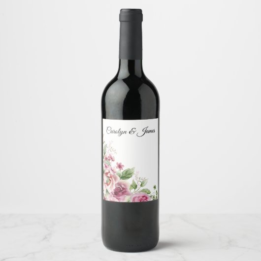 ヴィンテージの花（白） ワインラベル (正面)