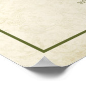 ヴィンテージの花 |結婚の案内記号 ポスター (角)