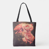 ヴィンテージの花,花,バラ,アンティーク,背面 トートバッグ (裏面)