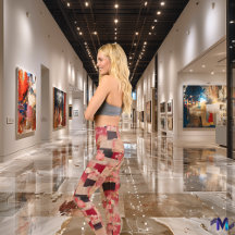 ヴィンテージの花：赤いフローラパッチワークパターン