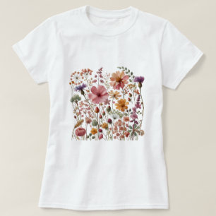 ヴィンテージの花 Tシャツ