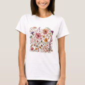 ヴィンテージの花 Tシャツ (正面)
