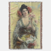 ヴィンテージの芸者のアフガニスタン人 スローブランケット (正面縦)