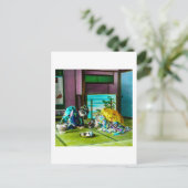 ヴィンテージの芸者の挨拶|過去記事 ポストカード (スタンド正面)