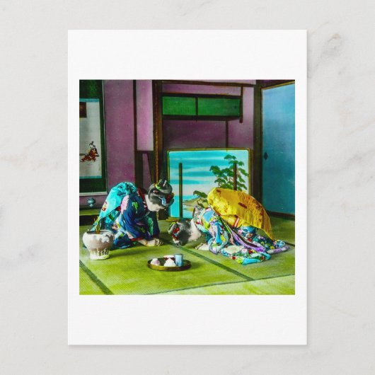 ヴィンテージの芸者の挨拶|過去記事 ポストカード (正面)