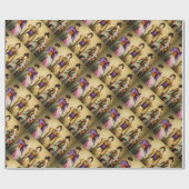 ヴィンテージの芸者は邪悪で古い日本を見ません ラッピングペーパー (フラット)