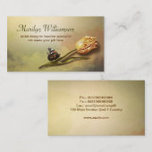 ヴィンテージの芸術によって老化させるチューリップの絵画の名刺 名刺 (正面/裏面)