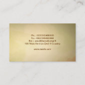 ヴィンテージの芸術によって老化させるチューリップの絵画の名刺 名刺 (裏面)