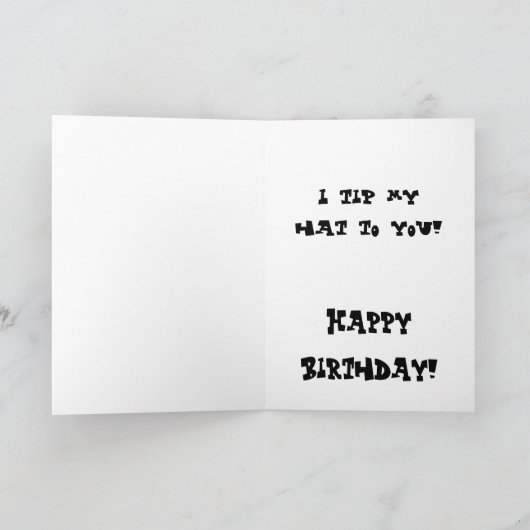 ヴィンテージの芸術のカッコいい猫の誕生日の挨拶状 カード (内部)