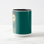 ヴィンテージの芸術のコーヒー・マグ|は月に私を飛ばします ツートーンマグカップ (中央)