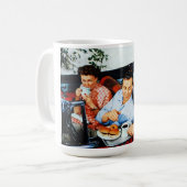 ヴィンテージの芸術のコーヒー・マグ コーヒーマグカップ (正面左)