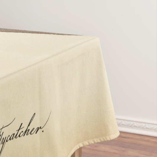 ヴィンテージの芸術のマグノリアの花の鳥のFlycatcher テーブルクロス (インサイチュ)